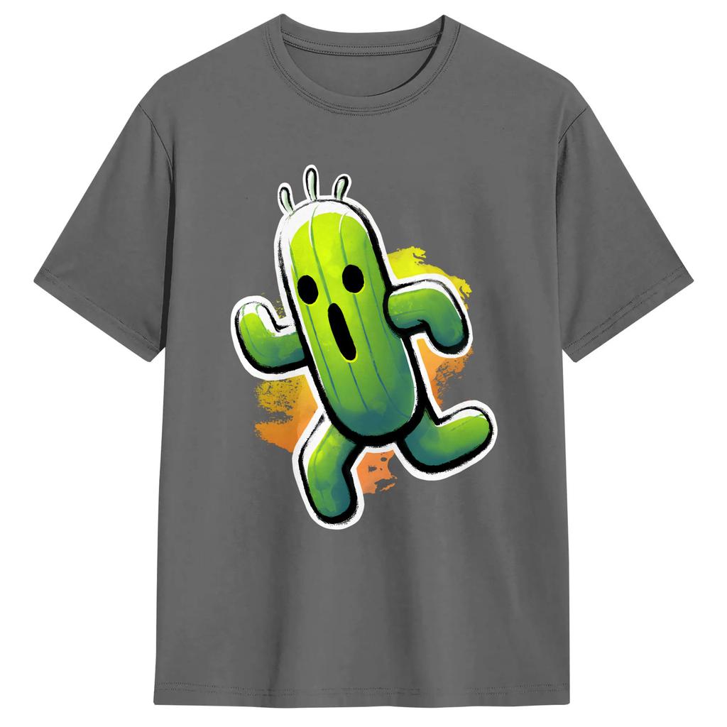 FF VII Cactuar TShirts Unisex Awesome 100 Cotton Tee Shirt Crewneck Short Sleeve T Shirts New Arrival Clothes
