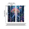 Set Of 2 Filtering Curtains Excluding Rods Non Movable Without Batteries Cute Jellyfish Surroundedbackgroundsuitable Use Curtain Polyester