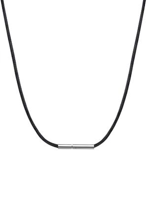 String Chain Black Waxed Stainless for Width 65cm [FindChic] Men's Necklace, Only, Cord, Steel, Pendants, Hypoallergenic, Accessory, 2mm,