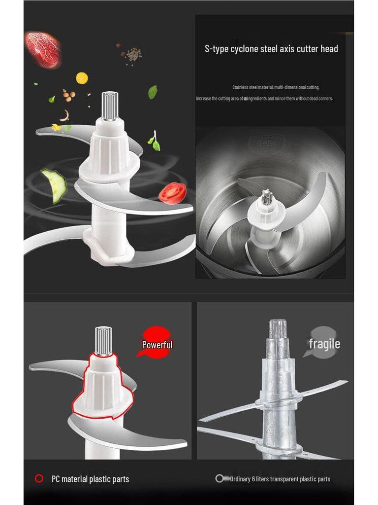 Fufumachine 12L Multifunctional Meat Grinder & Vegetable Mixer, Stainless Steel Baby Food Maker