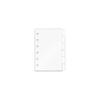 A5A7A7 6Pcs Transparent Acrylic Index Divider Page Loose leaf Index Page Replacement Core Ultra Transparent 6 Ear Divider