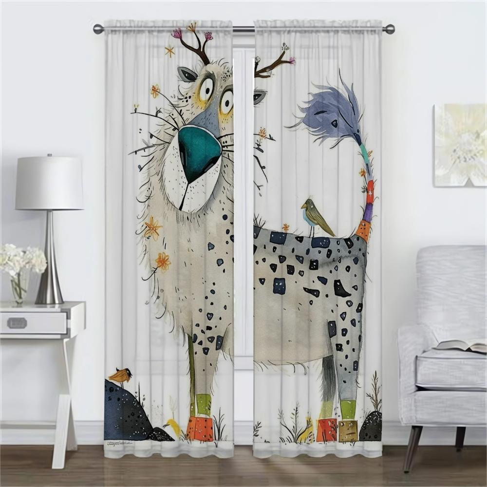 Süßes Baby der Gru Vorhänge für Schlafzimmerfenster Vorhang für Zimmer 2 Paneele Heim-Innenvorhänge Raumteiler Halloween-Dekoration
