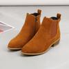 Damenstiefel neuer Frühling Herbst Modisch vielseitig Spitz Wildleder Dicker Absatz Schuhe Elegant minimalistisch Damen Absatz Knöchelhohe Stiefel