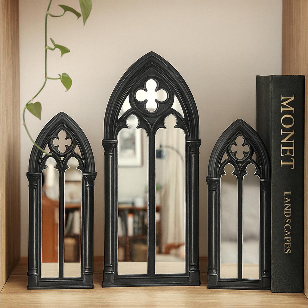 Decorazioni murali con Finestra ad Arco Cattedrale Rustica Cornice di Finestra Finta Decorativa da Fattoria Finestra Tradizionale con Cornice in Legno Regalo