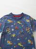Summer Kids' Short-Sleeve T-Shirt with Construction Vehicle Print - European/American Style