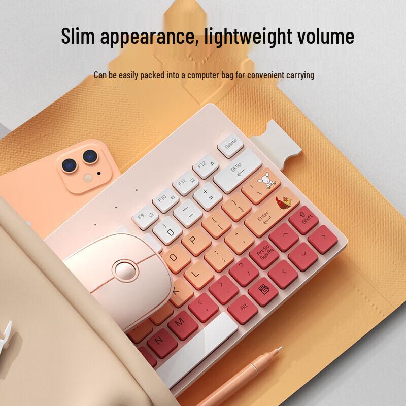 Fude 1501 Cute Animal Wireless Keyboard & Mouse Set