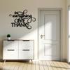 Wrought Iron Metal Wall Art Inspirational Gratitude Sign Farmhouse Home Decor Living Room Hanging Ornament