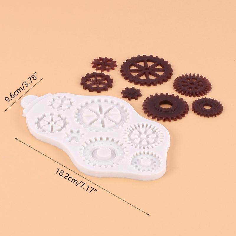 Chocolate Moulds Gears Shaped Baking Molds Fondant Moulds Cake Molds Silicone Material Perfect Gift for DIY Baking Lover