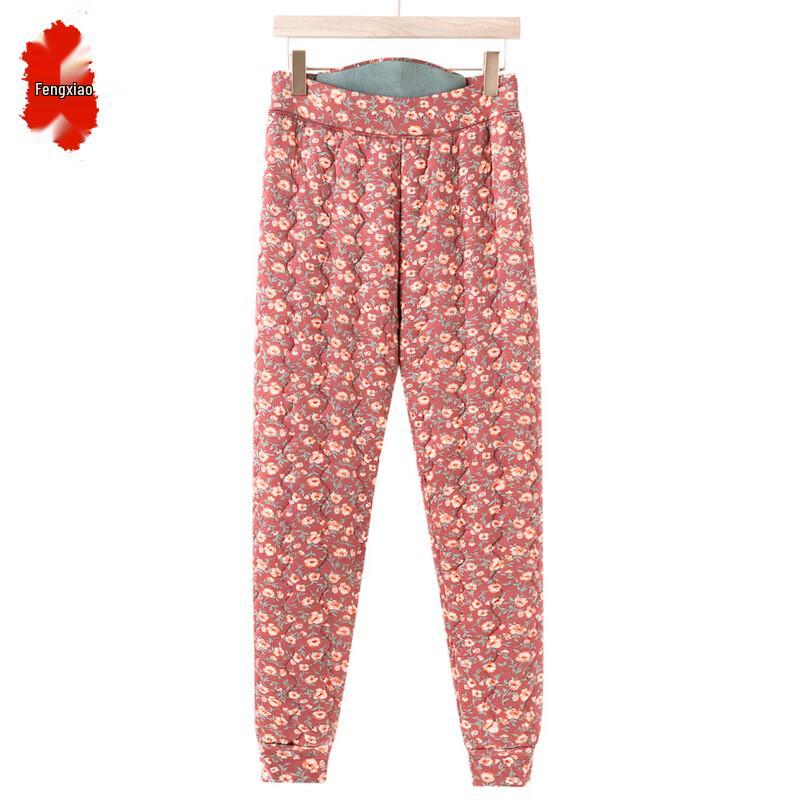 Elderly Women s High-Waist Fleece Lined Thermal Pants 4XL