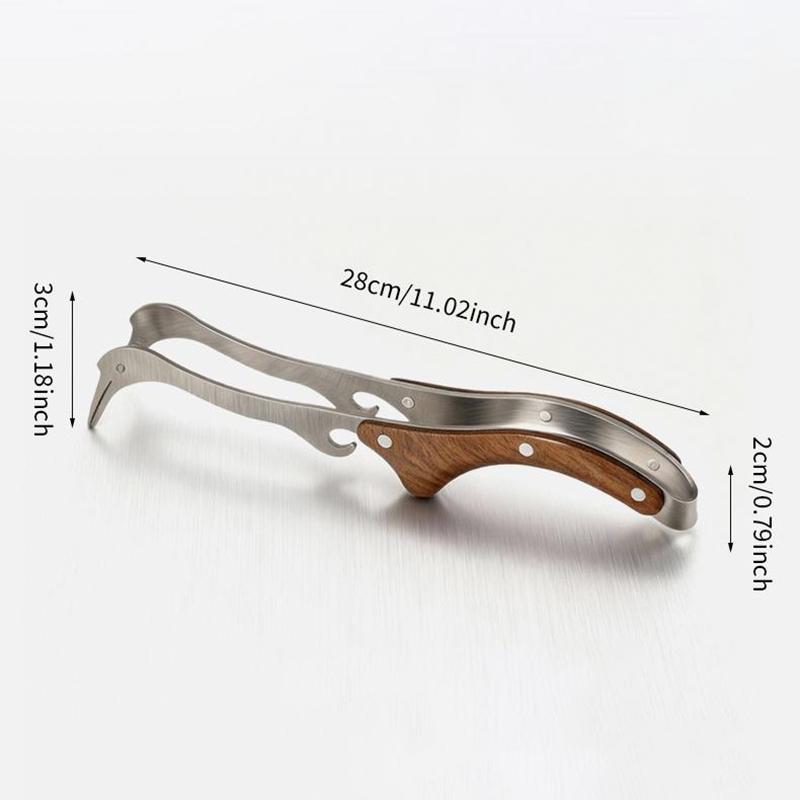 1PC Stainless Steel Tea Tongs Clip Wood Handle Chinese Gongfu Tea Set Accessories Tool For Ceremony Home Brewing Filter Strainer