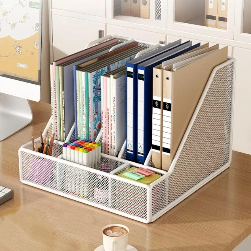Space-saving Document Storage Shelf Metal Multi-layer Bookshelf New Desk File Organizer  Office Use