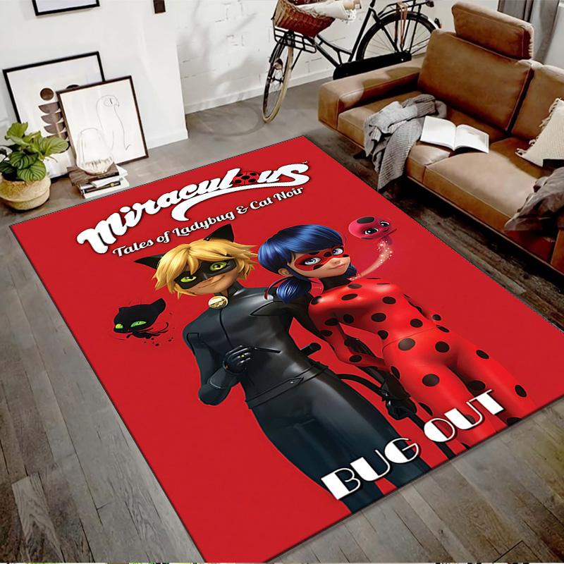 1 pezzo Coccinella (2) Tappeto Tappeto Stampato per Camera da Letto Soggiorno Decorazioni per la Casa Tappeti Tappetino Tappetino Antiscivolo Tappeto per Comodino