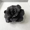 Retro Czarny Aksamitny Broszka Kamelia Broszka Żałobna Damska Koszula Krawat Corsage Ubrania Biżuteria Akcesoria Odzieżowe