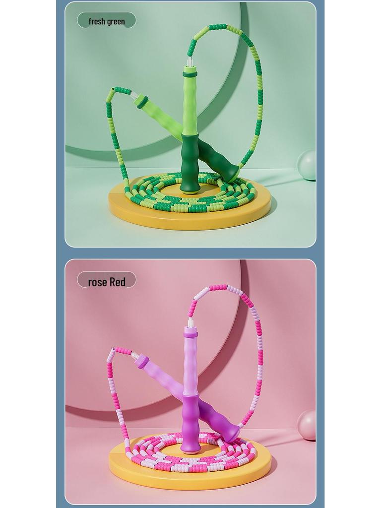 Adjustable Bamboo Jump Rope for Young Beginners - Perfect for Elementary and Kindergarten Students