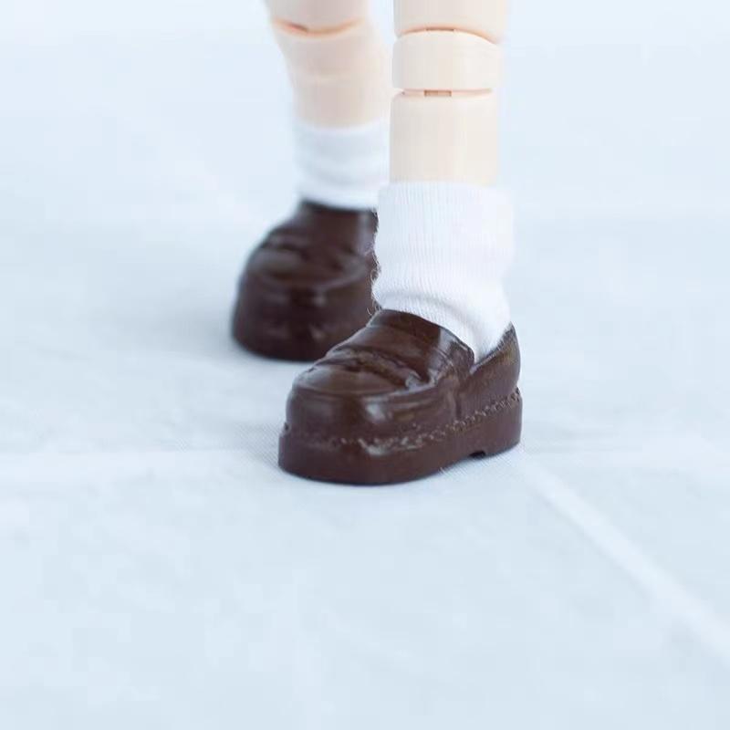Pair Of Doll Student Shoes Japanese Anime Plastic Bjd Gsc Accessories A OB11 JK YMY 1/12 Entertaining Play Safe Kid Friendly Fun