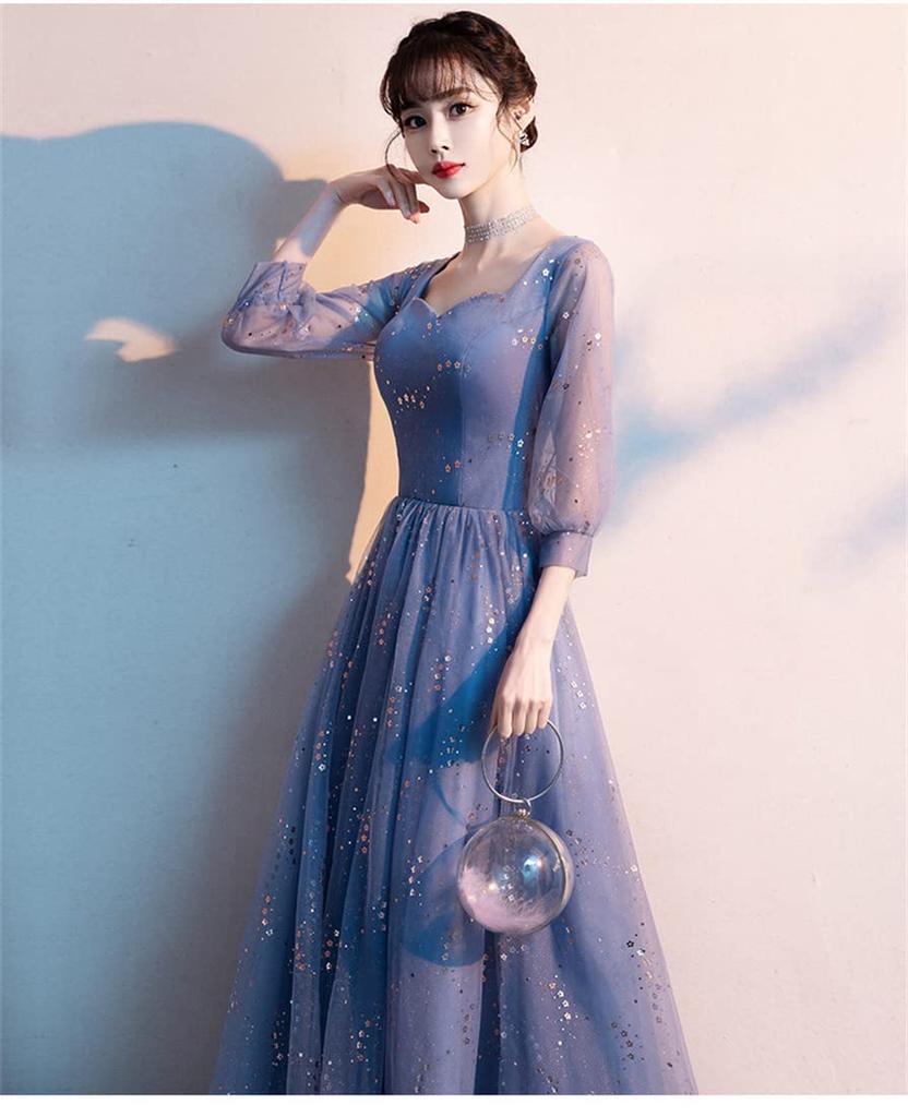 YUANYUAN Evening Banquet Tulle Wedding Entrance Birthday Elegant Maxi Sizes Women's Dress, Dress, Dress, Performance, Chorus, Host, Recitals,