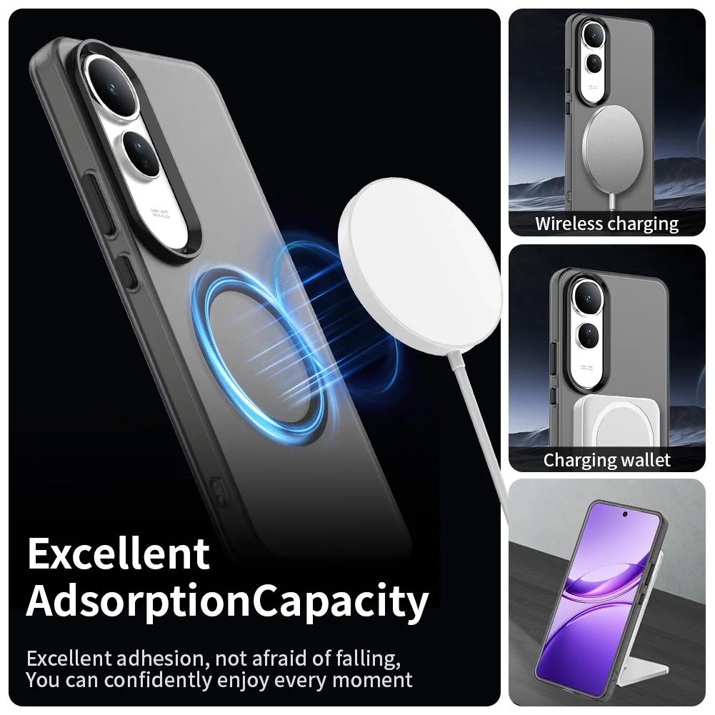 Magnetic Wireless Charging Case For Vivo V50 Lite 5G Cover Candy Colors Transparent Back Shell Fundas Coque