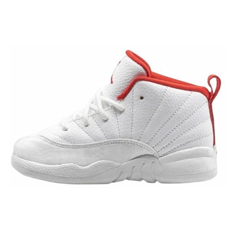 

Кроссовки Air Jordan 12 Retro TD FIBA ​​Baby White University-Red Metallic-Gold 850000-107