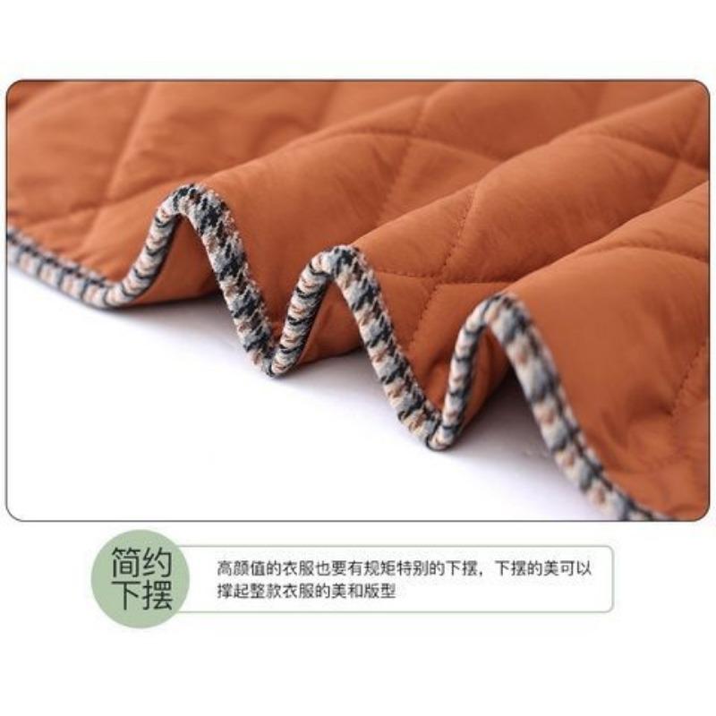 Plaid Contrast Button Long Sleeve Cardigan Pocket Women's Autumn and Winter Lapel Jacket Fashionable Casual Top