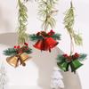 Christmas bell pendant creative metal bell pine cone Christmas decoration pendant double bell