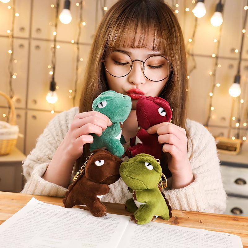 Chaveiro de Pelúcia de Dinossauro Adorável Animal de Pelúcia T-rex Fofo Pingente para Mochila Venda por Atacado