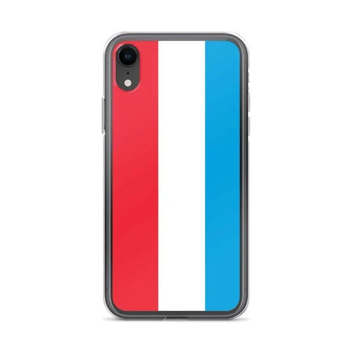 Coque iPhone - Drapeau Luxembourg - iPhone XR - Souple - Multicolore - Design Vertical
