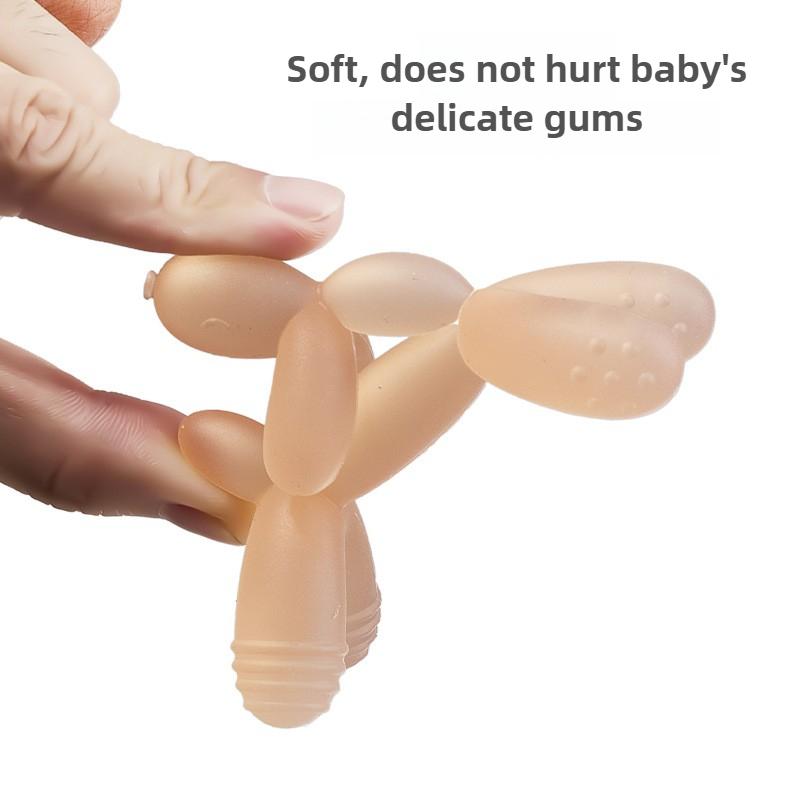 Non-Toxic Bpa Free Silicone Baby Teether Toy Anti-Eating Hand Molar Baby Accessorie Anti Drop Wrist Hand Teether Dental Care Gums