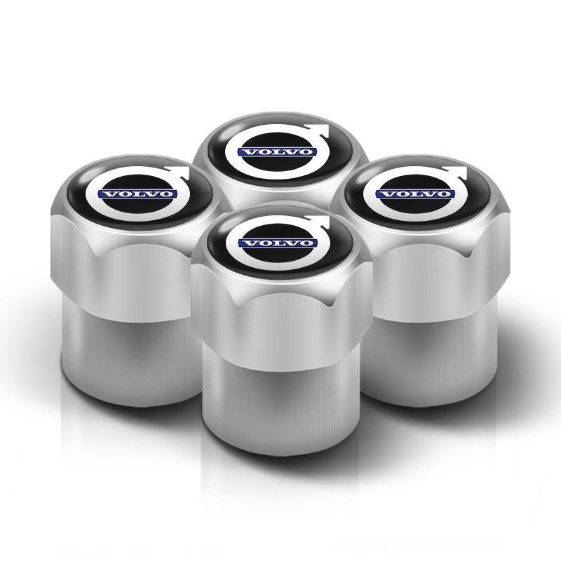 Car Wheel Tire Valve Caps Metal Stem Cover For Volvo Rdesign V90 XC40 V60 S60 V70 XC60 S90 Polestar XC90 V40 V50 AWD Accessory