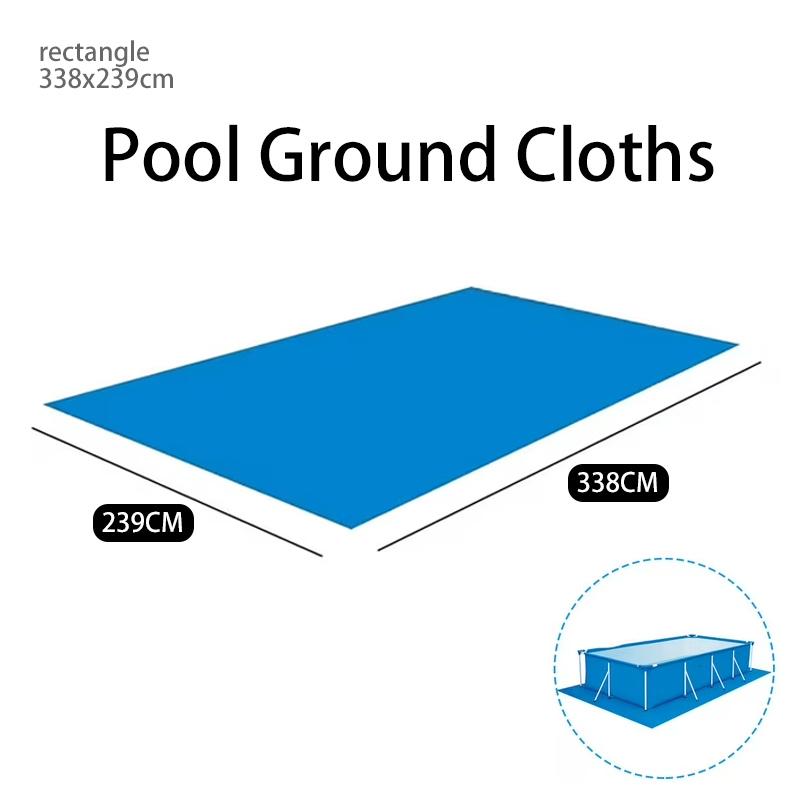 Swimming Pool Cover  Pool Ground Cloth Waterproof PE Foldable Inflatable for Above Ground Pool Family Pools Outdoor Paddling