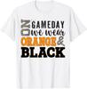 On Gameday Football We Wear Orange and Black Leopard Print T-Shirt