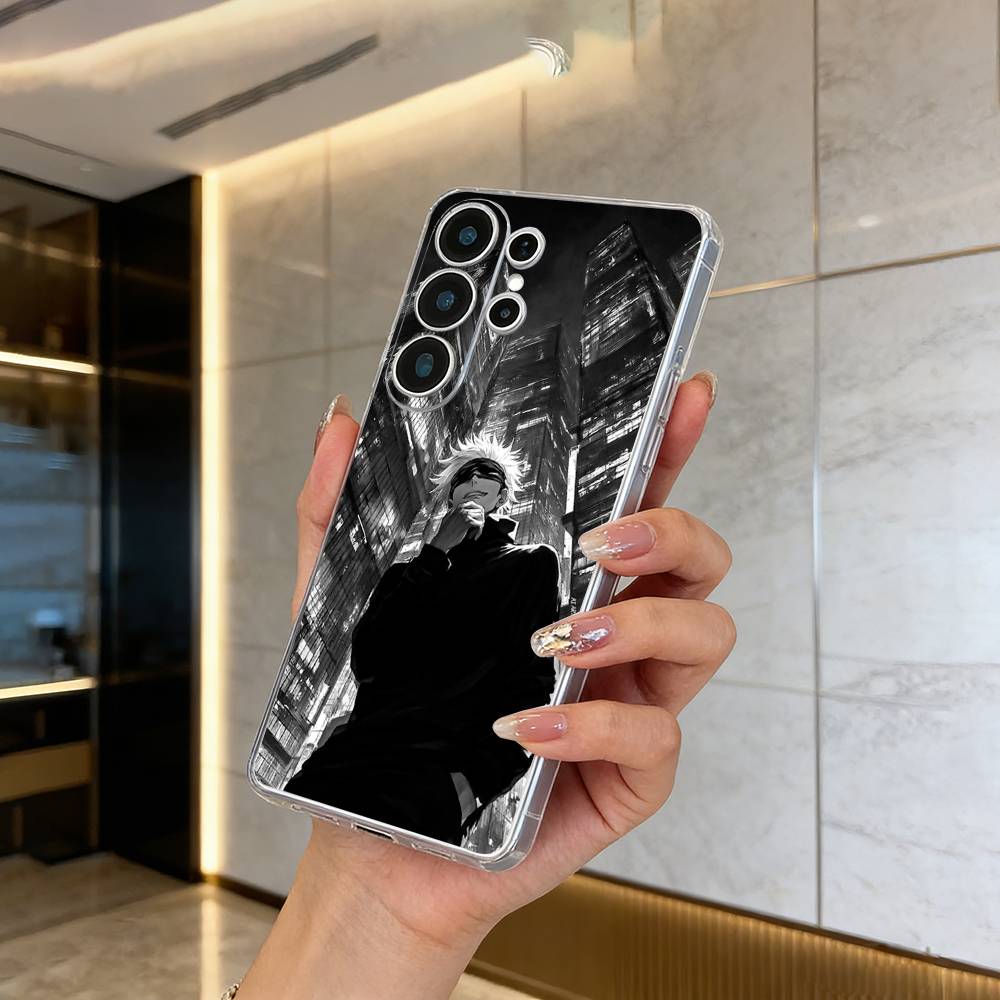 Popular-Anime--Jujutsu -Kaisen Phone Case For Samsung S25,S24,S21,S22,S23,S30,Ultra,S20,Plus,Fe,Lite Transparent Cover