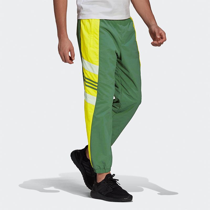 adidas Gewebte Colorblock Freizeitsporthose Herren Unterteile Grün GU1743