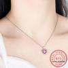Color  Necklaces Women Girlfriend Wife Souvenir Present Jewelry Love Heart Zircon Stone Crystalline Pendant Necklaces Colar De Prata