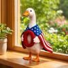 baizihuahu Decorative Ornament, USA 250th Patriotic Goose Centerpiece, Unique Appearance Figure for Household Use Home Decor