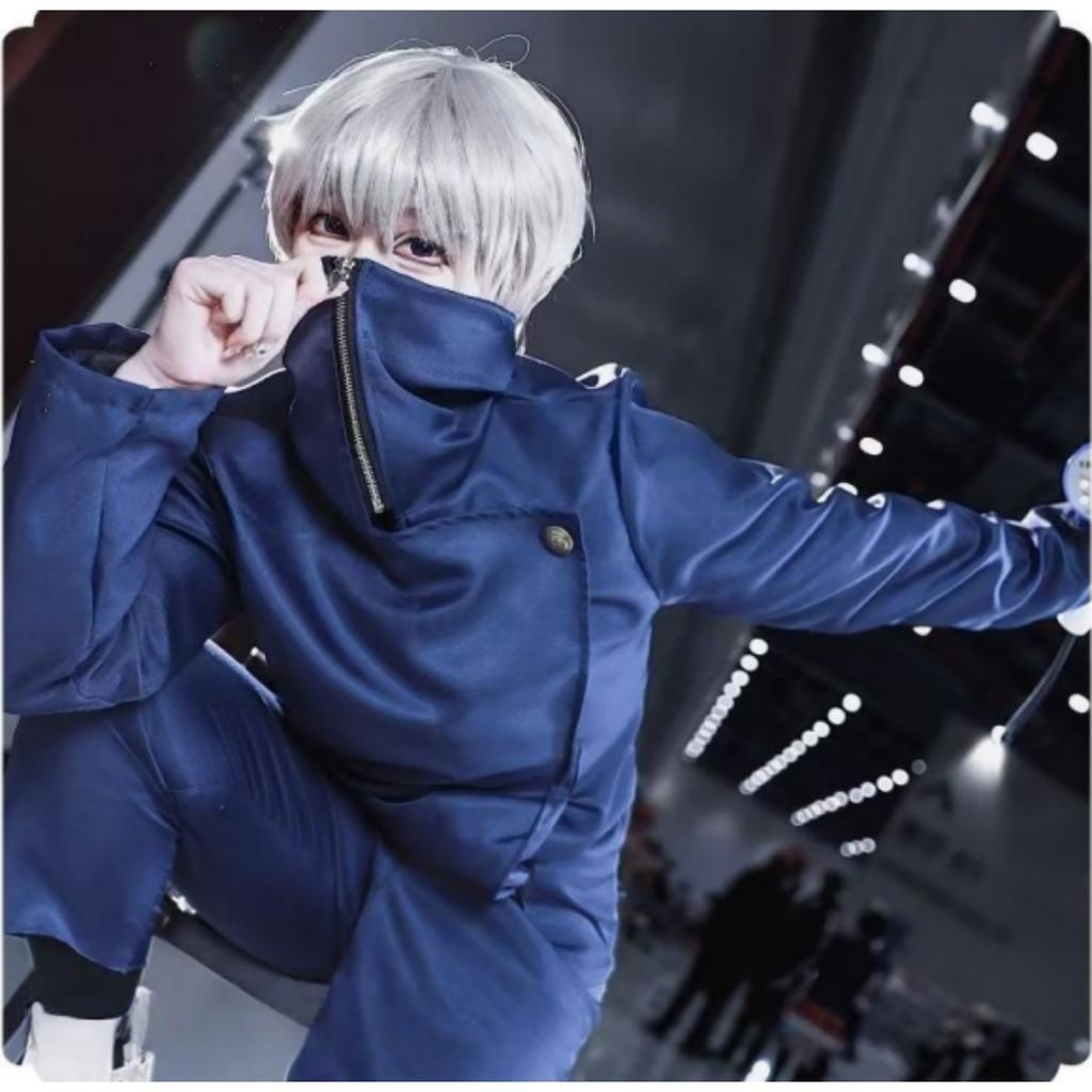 Gojo Satoru Cosplay Kostüm Highschool-Uniform Anzug Halloween Kostüm Herren Erwachsene Gojo Satoru Komplettset