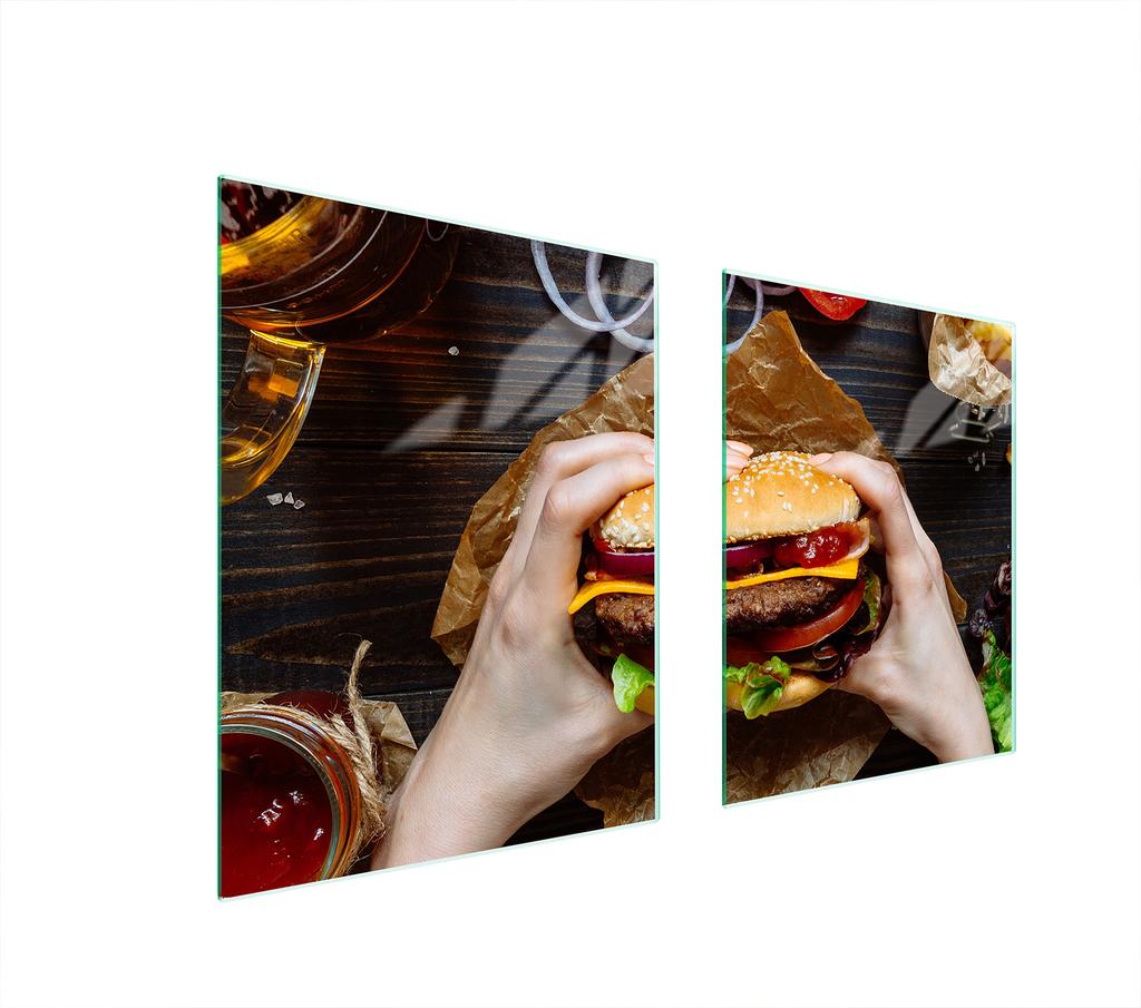 SZKLANA PŁYTA OCHRONNA NA KUCHENKĘ 85x52 HAMBURGER