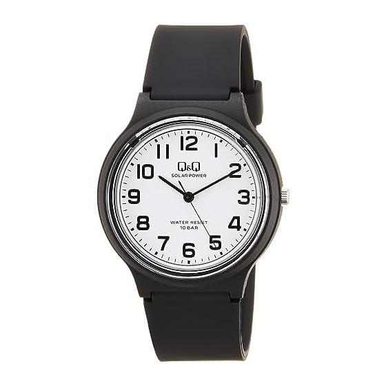 

[Citizen Q&Q] Analog solar watch, 10 ATM water resistant, urethane strap, no need to replace batteries, lightweight, easy-to-read dial, simple