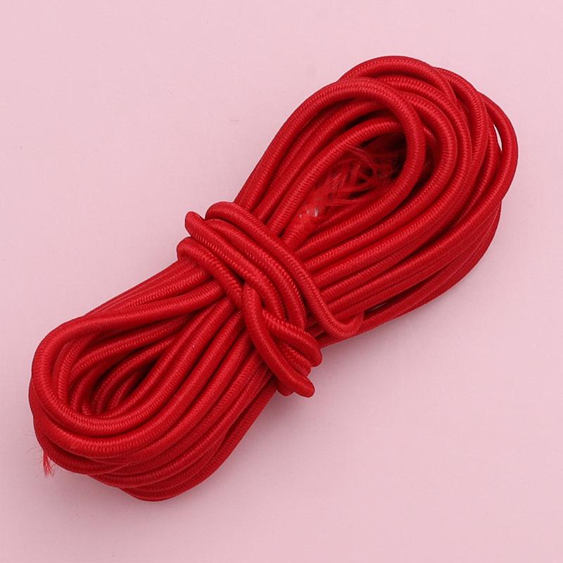 Colorful Round Elastic Cord for Hoodie and Pant Cuffs, Waist Drawstring, High-Elasticity Rubber Latex Thread Elastic Band