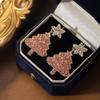 European and American Santa Claus Snowflake Christmas Tree Stud Earrings - Sweet and Lovely Festive Accessory