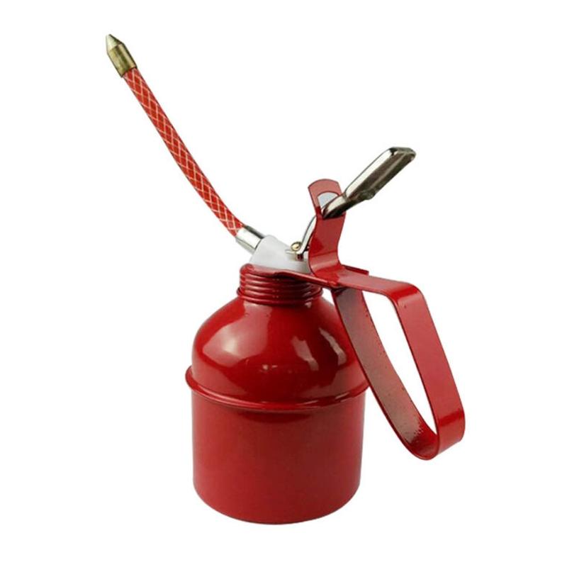 Pistolové maznice Červená DIY Domácí údržba Pumpovací maznice Plechovka s hadicí Objem 300cc 500cc Pistolové Kovová olejnička
