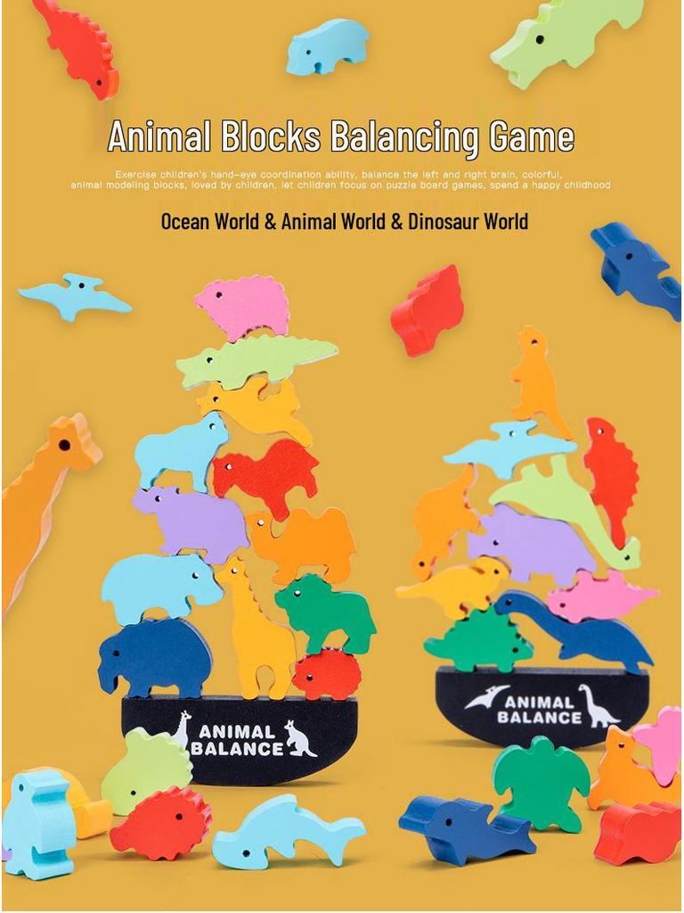 Animal Balance Stacking Blocks: Early Education Parent-Child Game