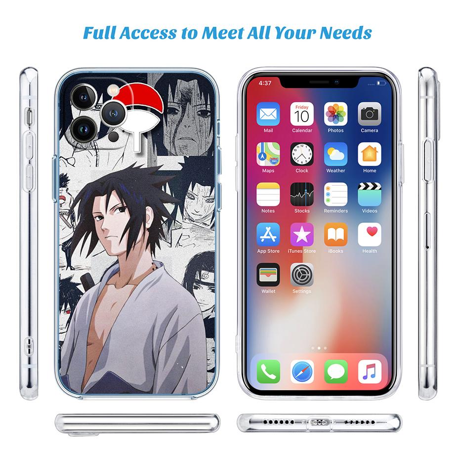 TR20 Naruto Uzumaki Sasuke Transparente Handyhülle für Motorola Moto G7 G8 G9 G84 G85 G73 G24 G15 Z2 Play Power Plus