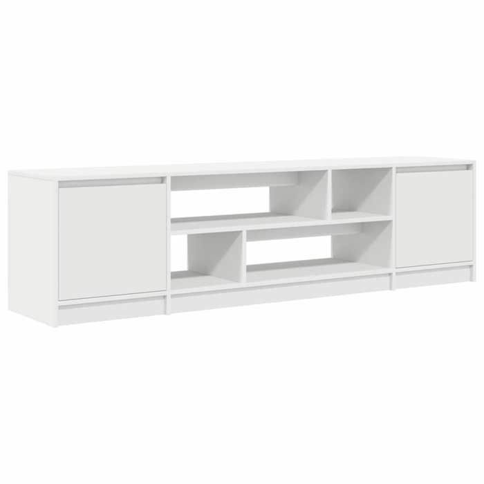 VidaXL Meuble TV blanc 188,5x41x50 cm bois d'ingénierie, support TV, meuble télé, meuble multimédia, banc TV, meuble hifi, 3328417