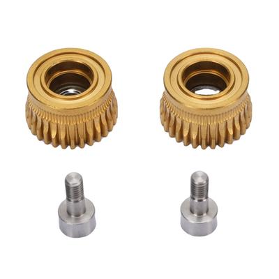 2Pcs Motor Extruder Gears All Metal Filament Drive Hardened Steel Plating for K1K1CK1 MAXimum 3D