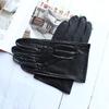 Summer Driver Driving Leather Gloves Men's Black High-end Imported Goat Leather Single-Layer Thin Section Fashion New Finger