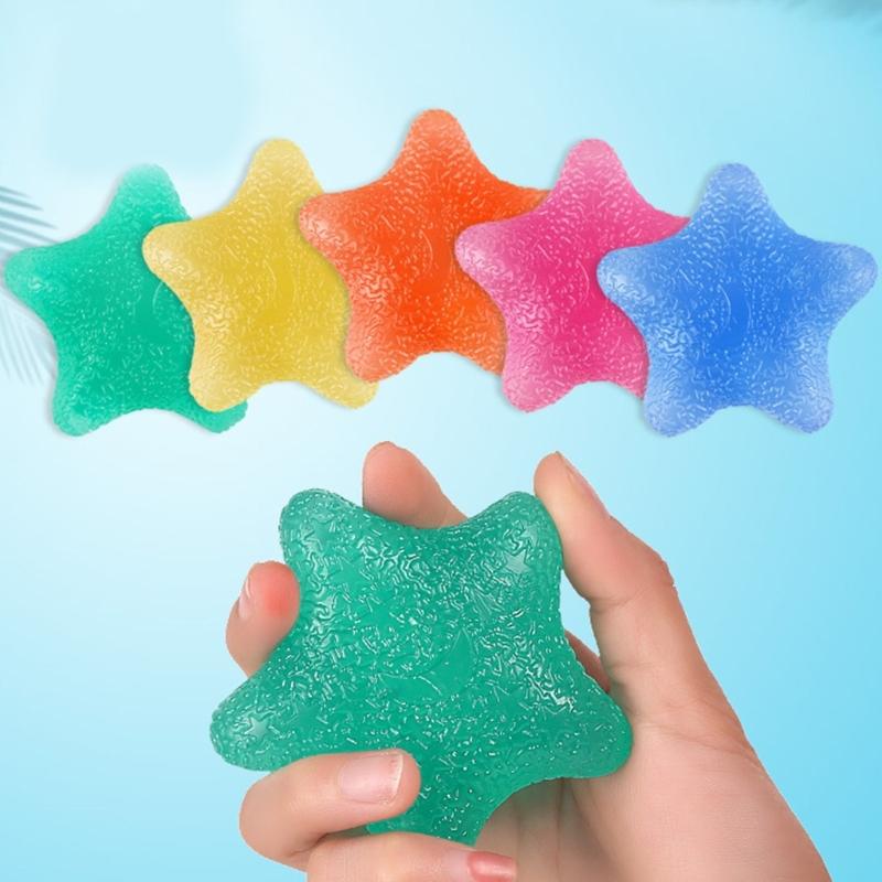 Rehabilitative Hand Grip Device Star Shape Hand Trainer SEBS Texture for Carpal Tunnel Syndrome and Post Injury Recovery