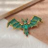 Halloween Green Bat Ins-inspired Gothic Dark Accessories Trendy Brooch