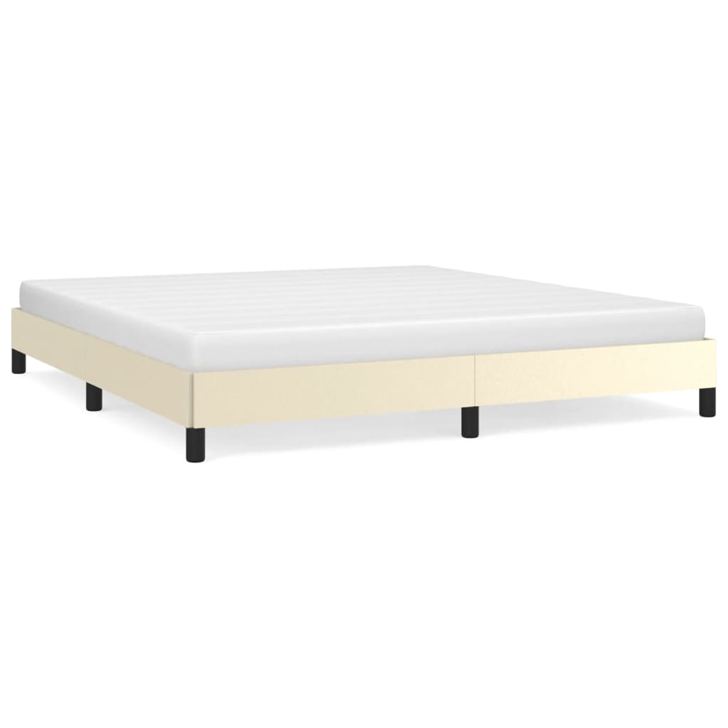 Bed Frame Cream 160x200 cm Faux Leather