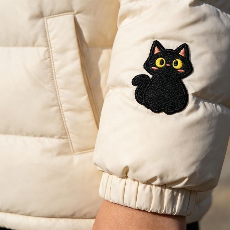 20PCS Black Cats Clothes Sticker Embroidery Patches No Sewing Fabric Stickers For Kids Clothing Backpacks Jackets Repairing