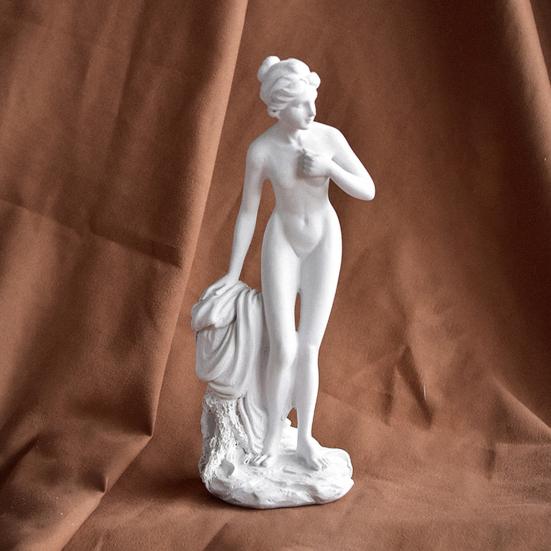Venus Goddess Sculpture, Matte White Resin Venus Figurine, European Style Artistic Desktop Decoration for Living Room Study Room Home Office Decor